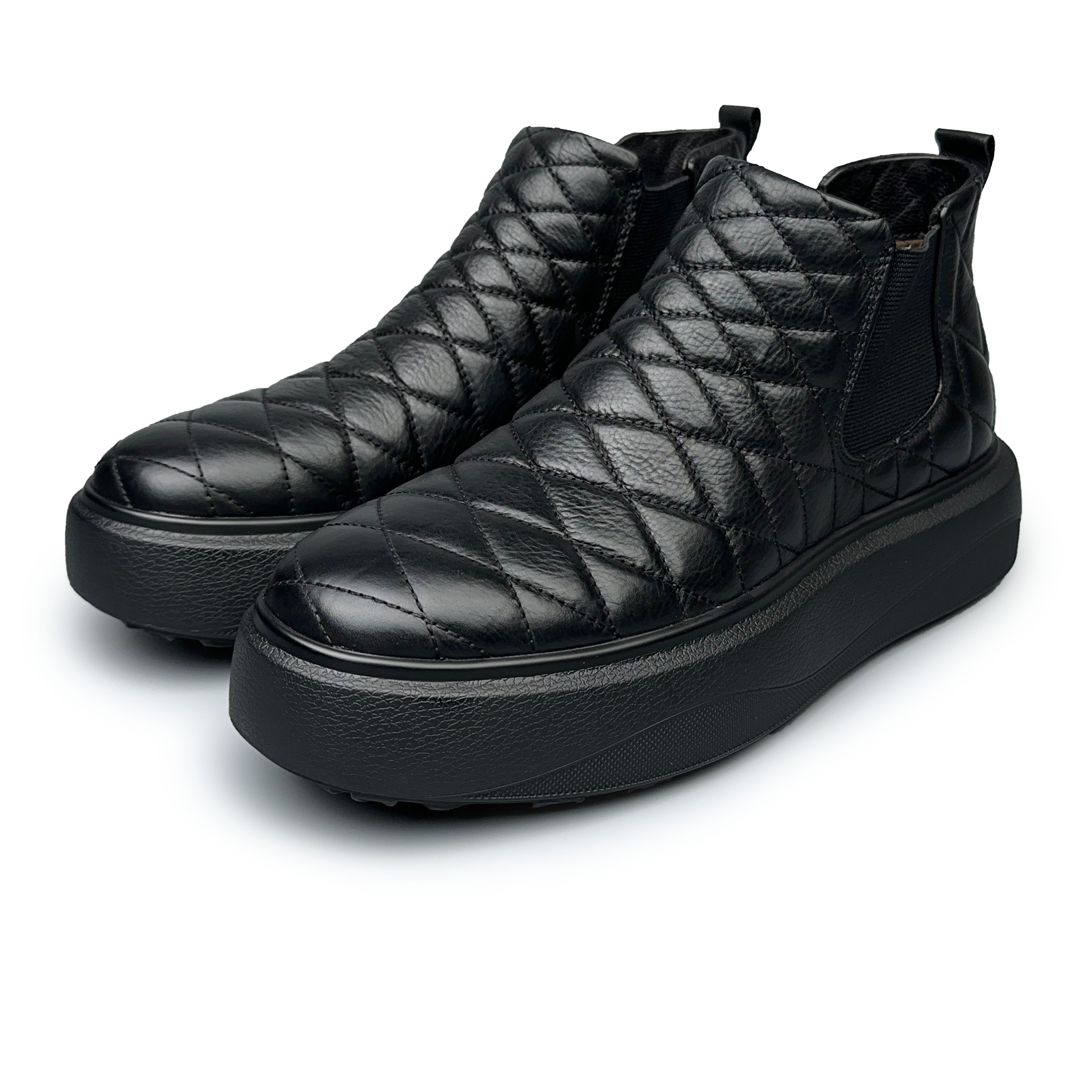 BIEUBRAYR/【断码特价】一脚蹬加绒短靴时尚舒适百搭男士皮鞋