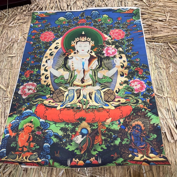 高端精品四臂金刚绘画类唐卡AA65