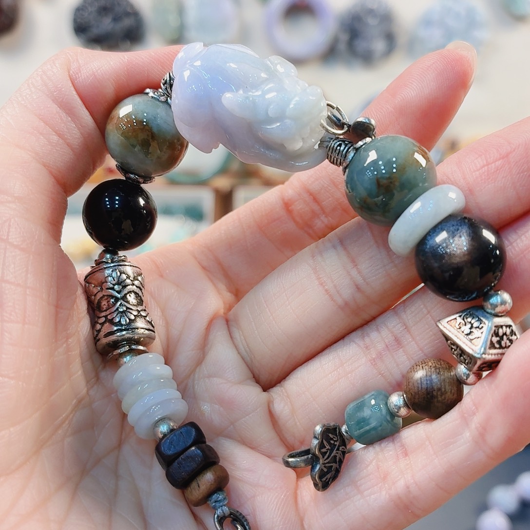 翡翠未镶嵌手链手串