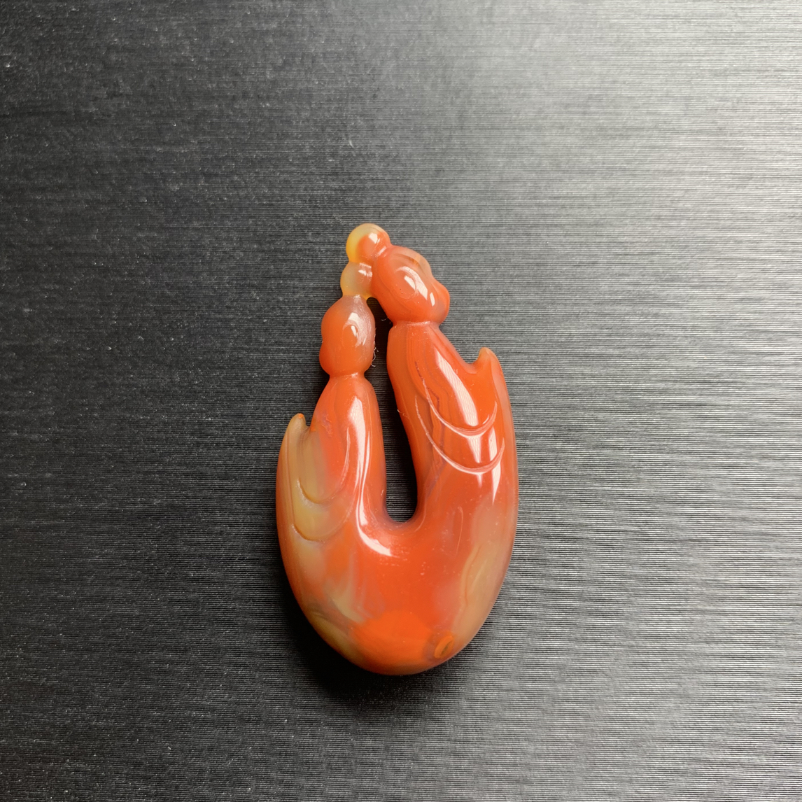 南红玛瑙包浆俏色巧雕悟道21×39