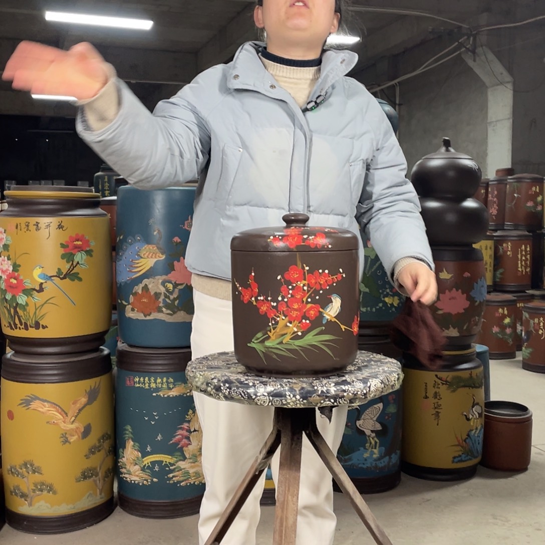 宜兴原矿紫砂茶叶罐