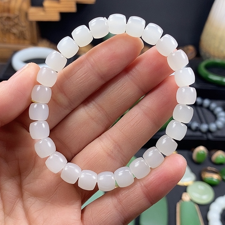 和田玉手串未镶嵌