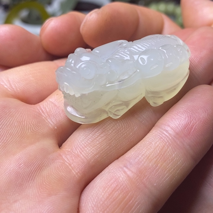 岫玉天然岫玉挂件未镶嵌莲*