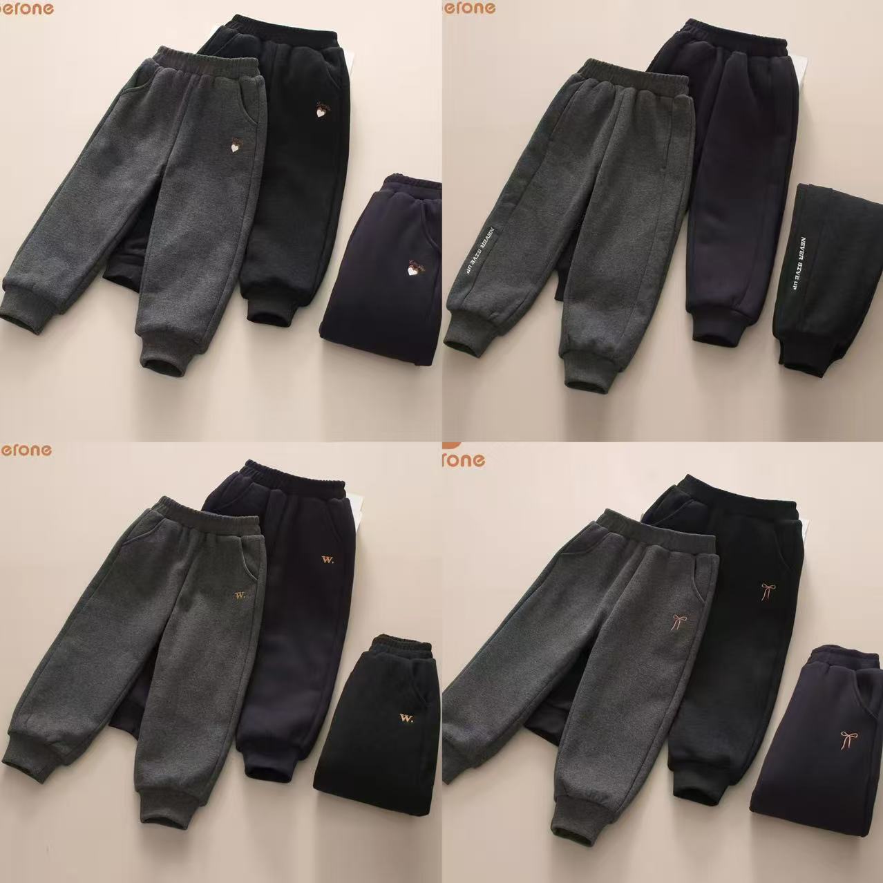 【中厚】今贝旺儿童秋冬加棉卫裤加厚保暖休闲裤棉裤 420582 420583