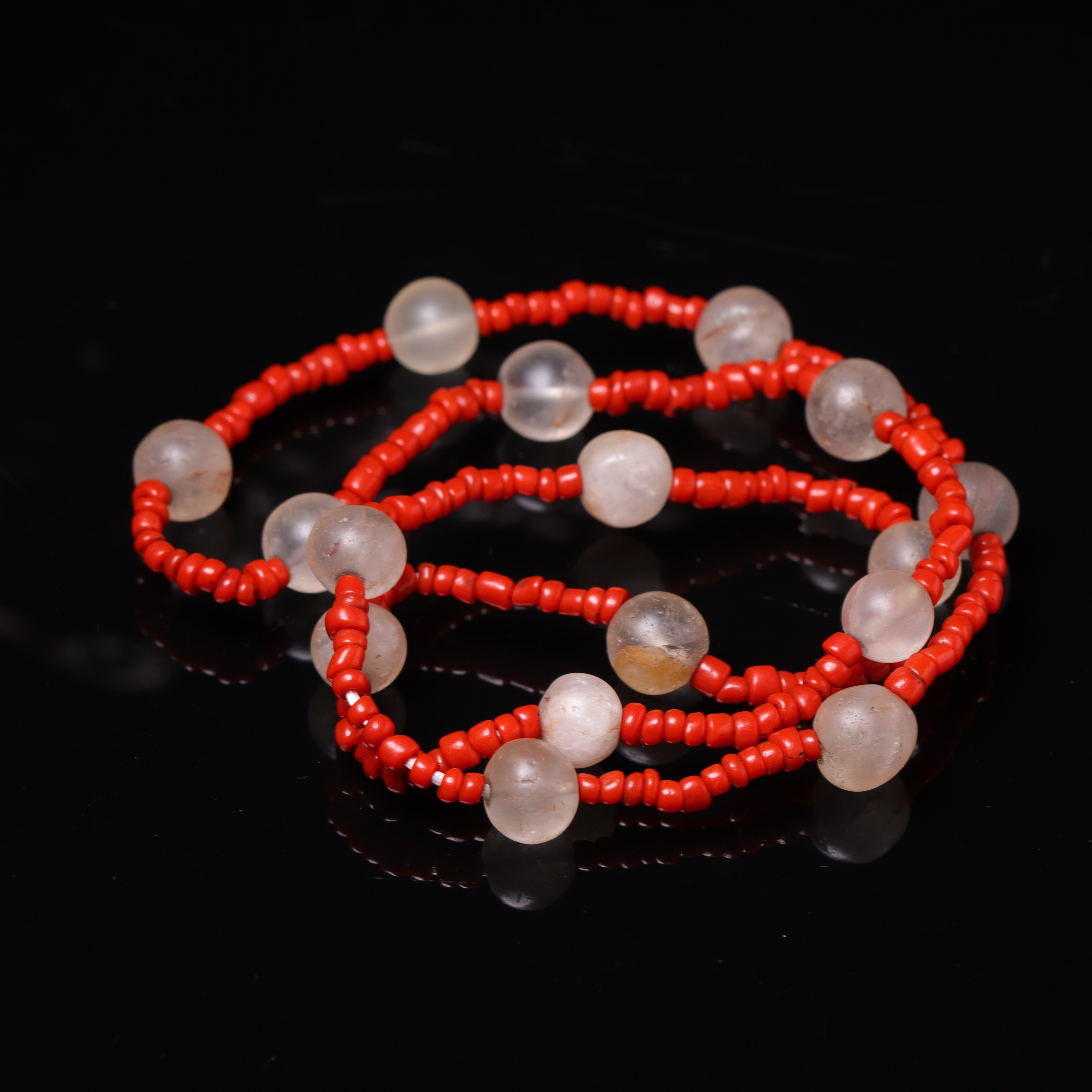 明代天然水晶琉璃项链-NX