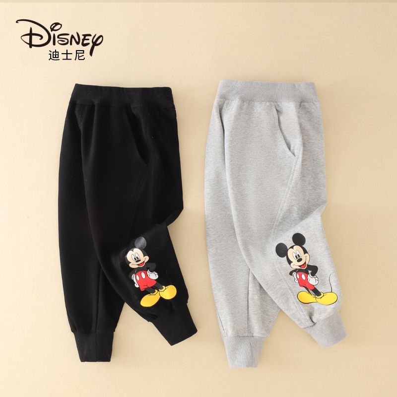 Disney迪士尼儿童春装新款运动裤卫裤男女宝宝长裤潮XOE1ZK115
