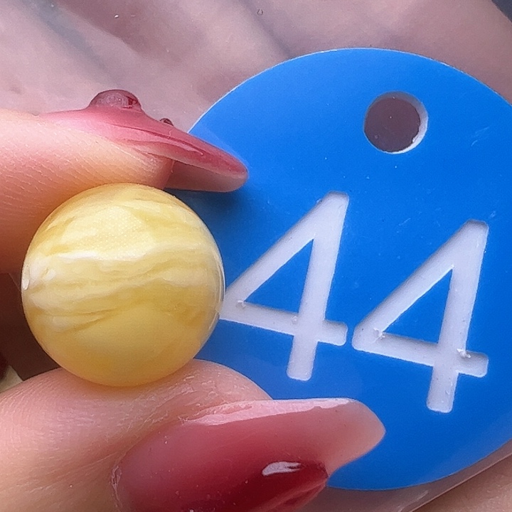 蜜蜡裸石未镶嵌微瑕 13mm 虎皮 圆珠