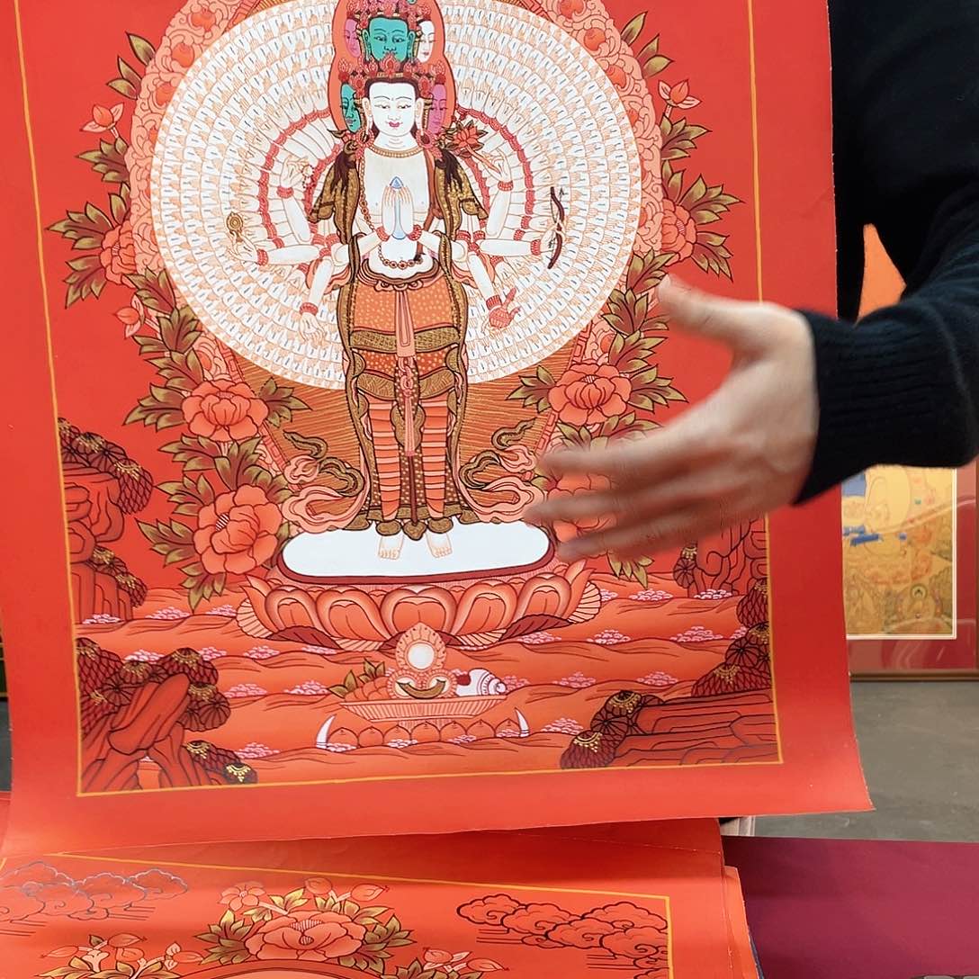 装裱画40×60千手纯手绘