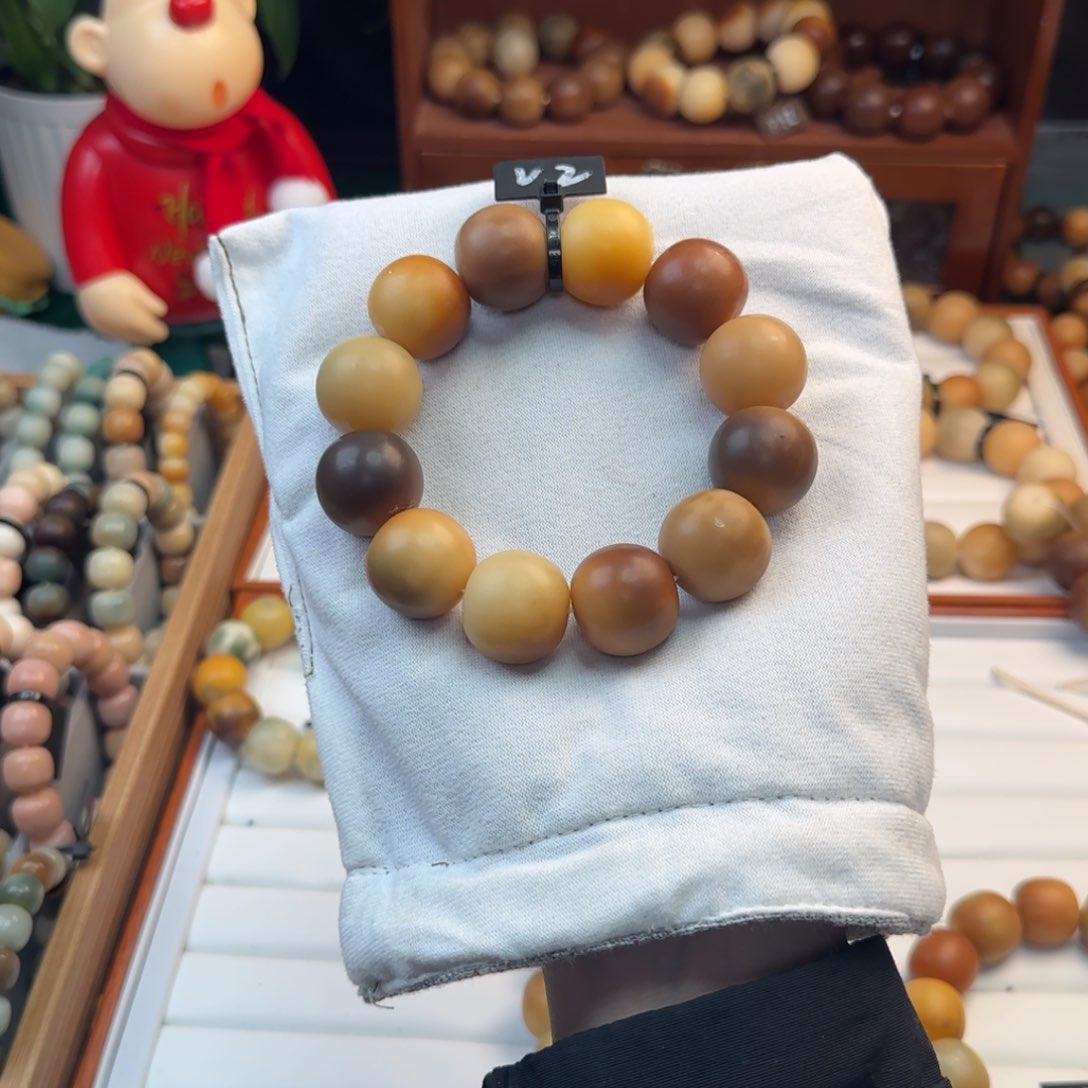 菩提根/象牙果手串干磨卡23微瑕2美拉德配色
