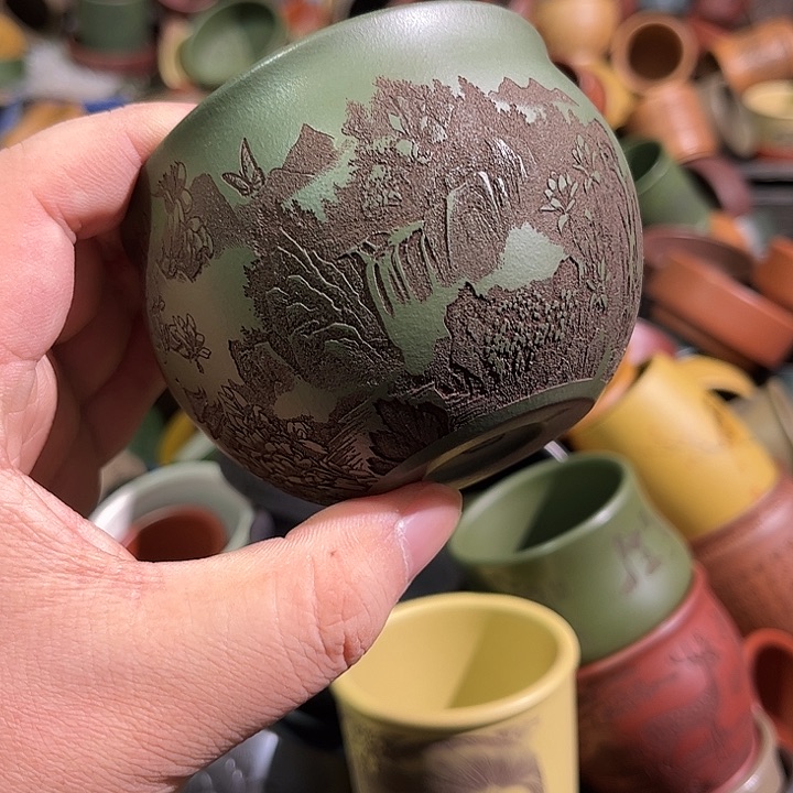 紫砂茶杯全手工紫砂主人杯