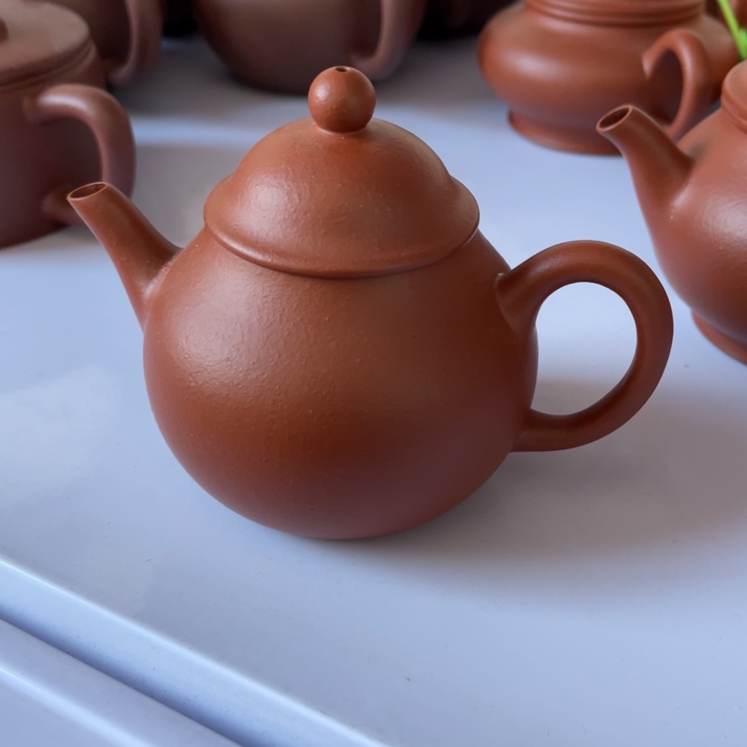 紫砂茶杯小煤窑朱泥梨