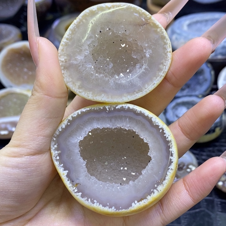 未镶嵌珠宝半成品水晶白晶盆