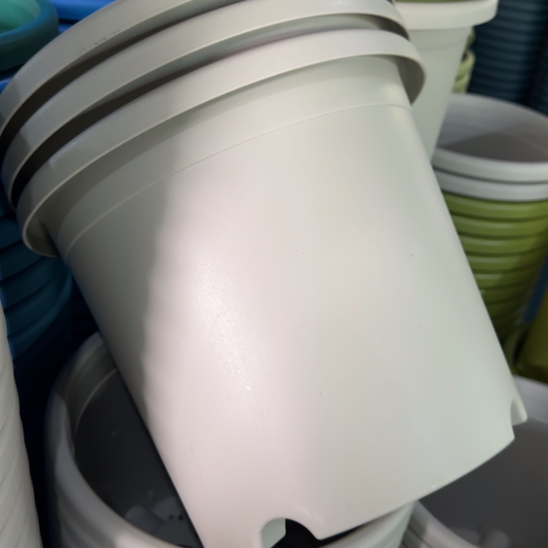 树脂四季盆5#无拖灰白微瑕6