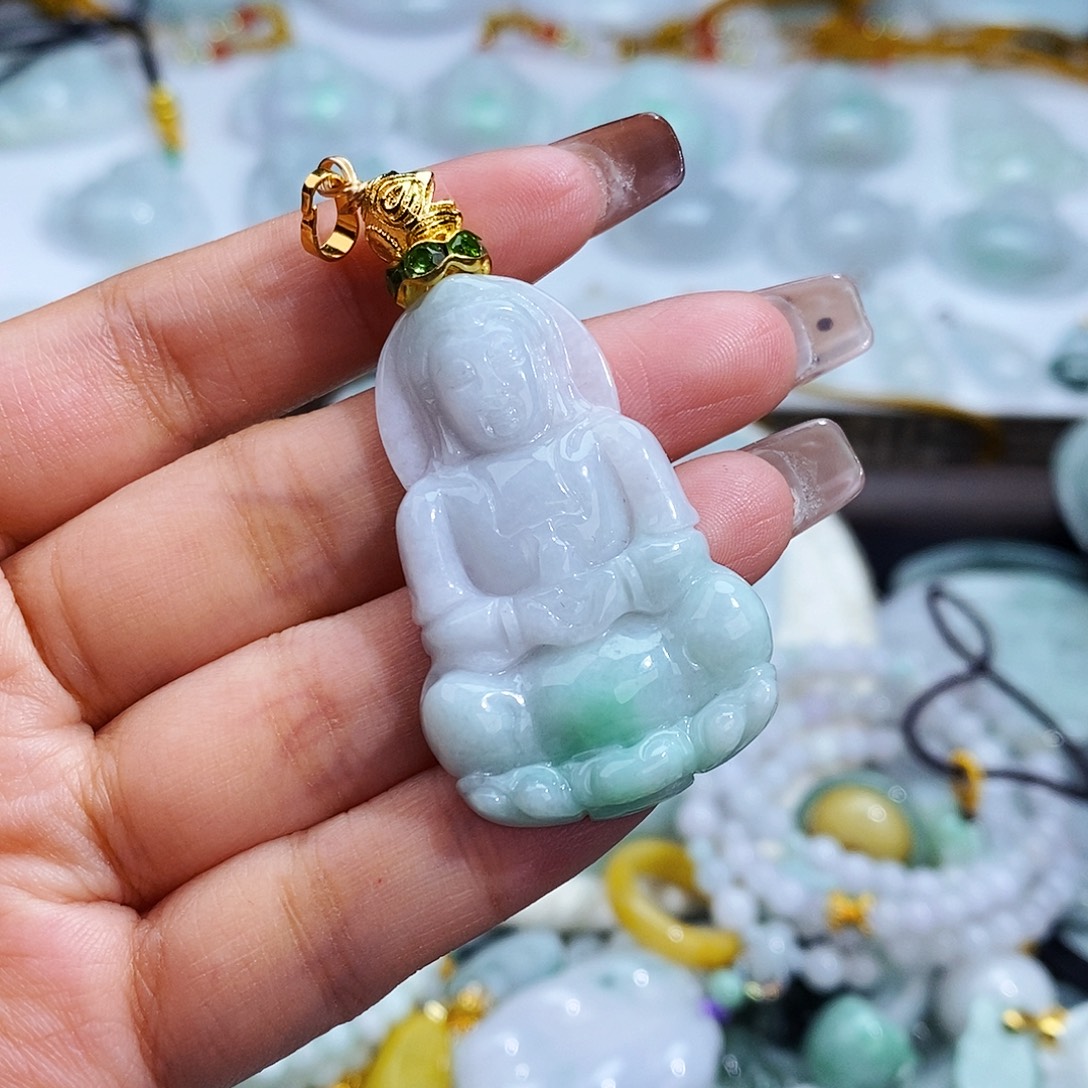 翡翠未镶嵌毛衣链8109