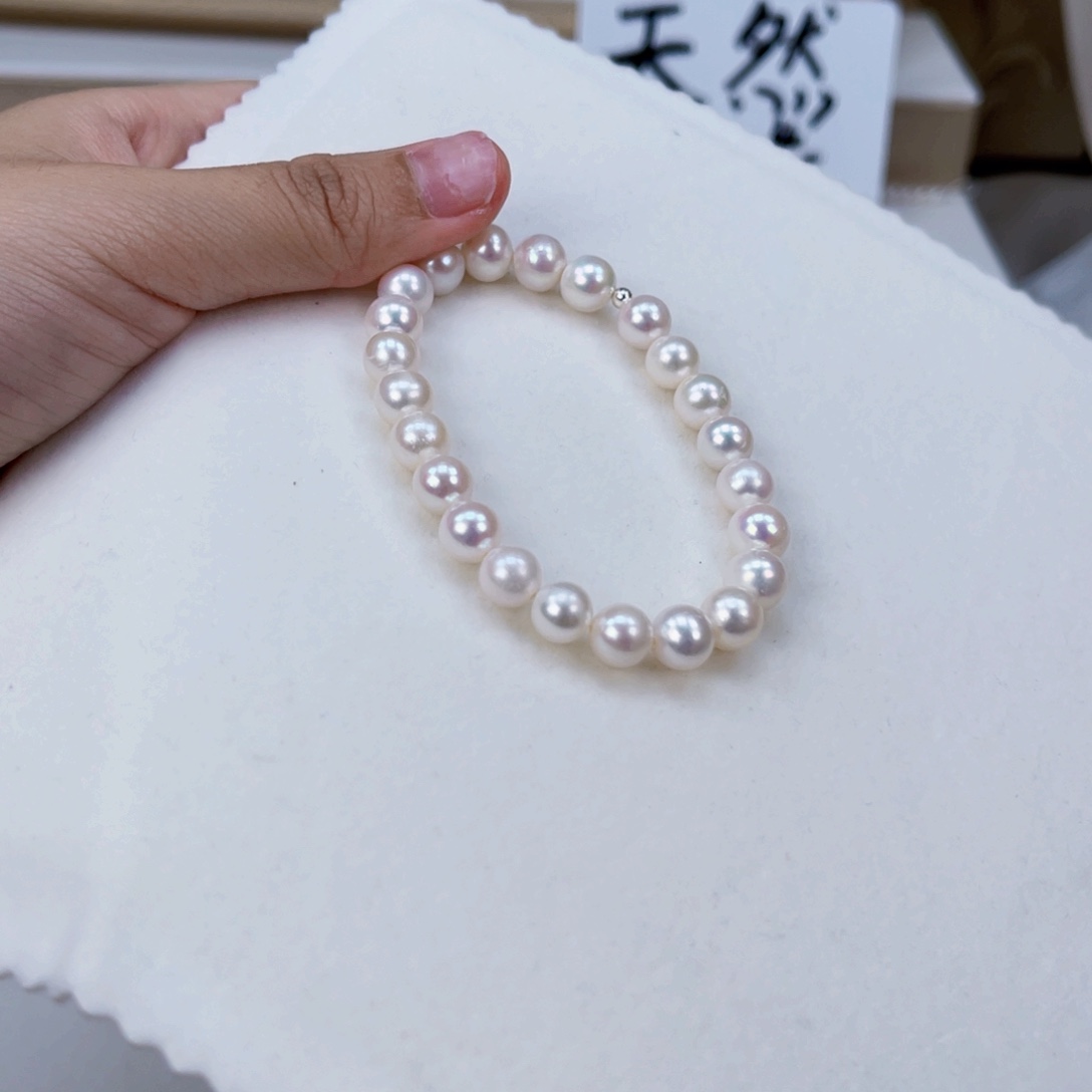 淡水珍珠手绳银S925镶嵌