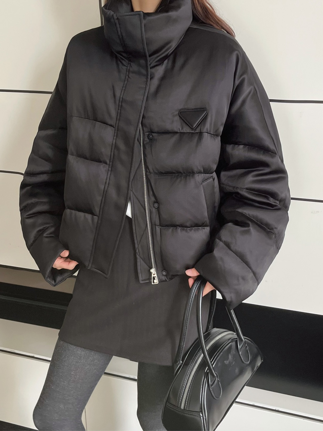 【锦衣服饰】YY 785（997）韩系新国标90白鹅绒三角标立领短羽绒服