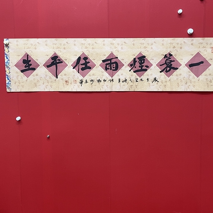 书法张松柏一梭烟雨