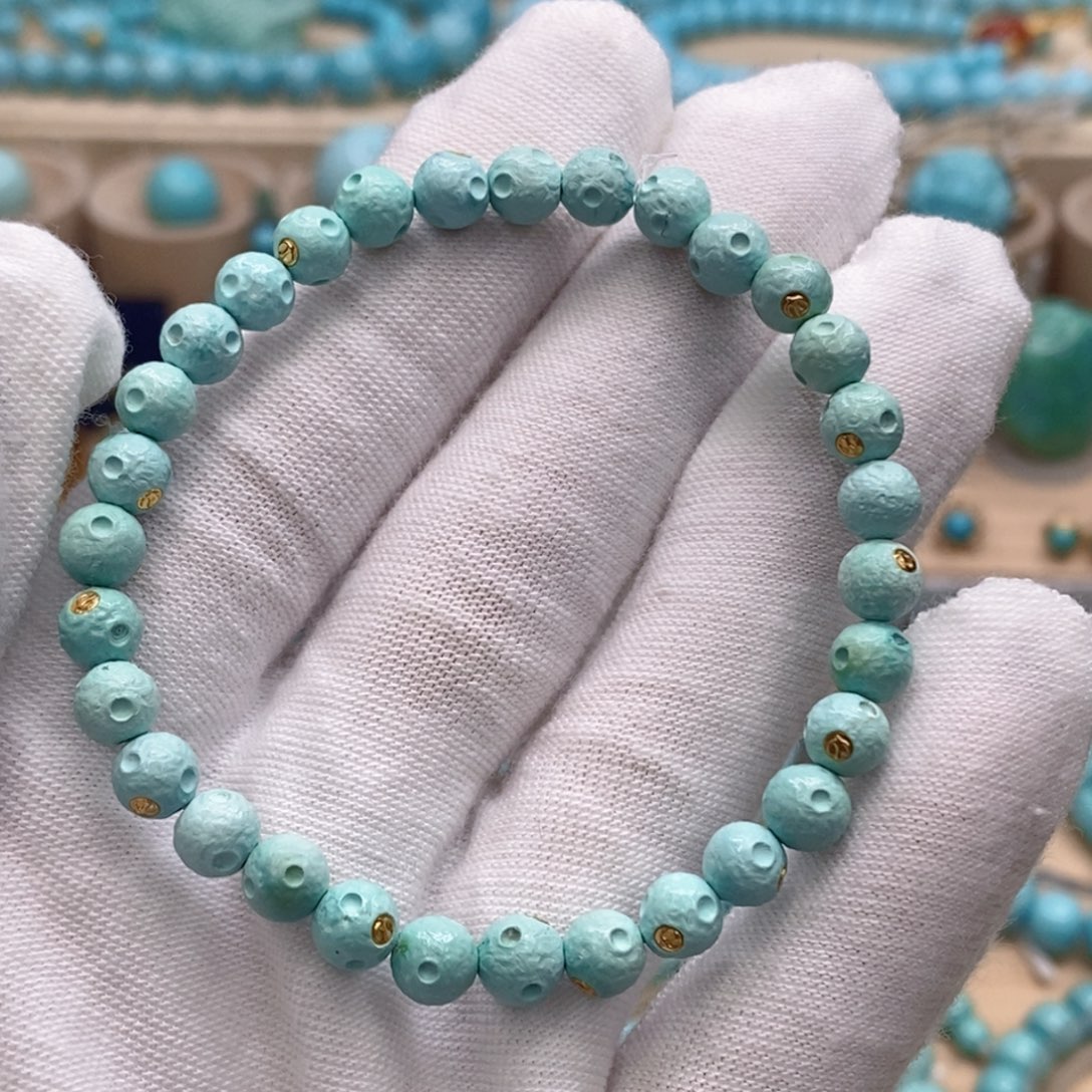 绿松石未镶嵌珠宝奇石6mm