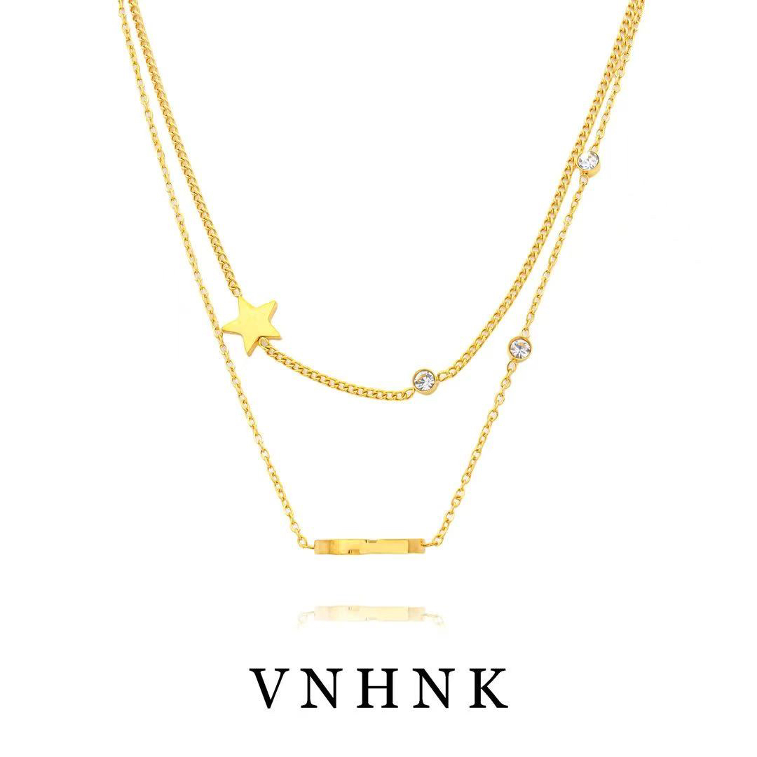 铜合金项链 美可儿   E494   金色时尚气质项链