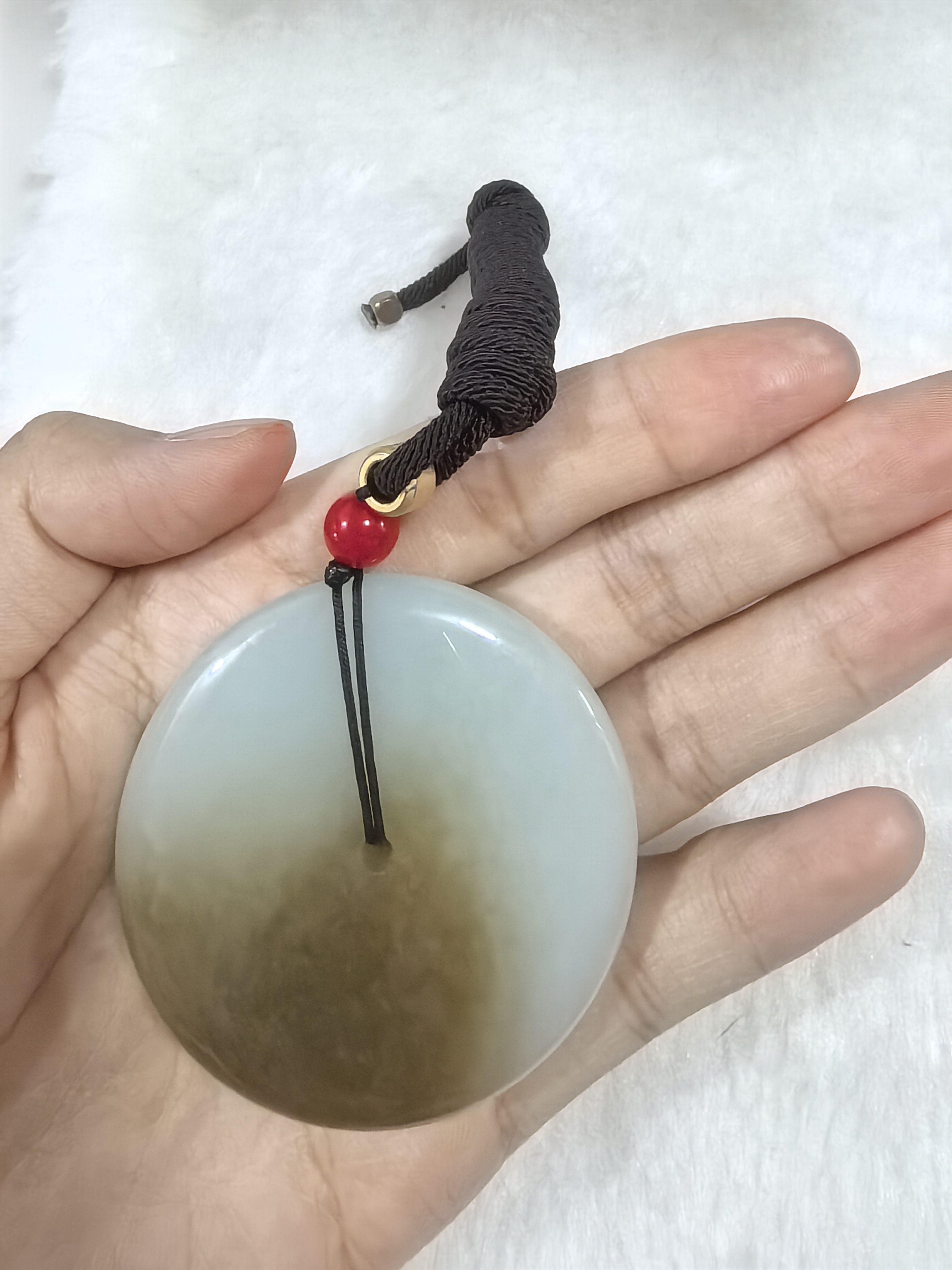 天然和田玉平安扣51.9*9.7mm