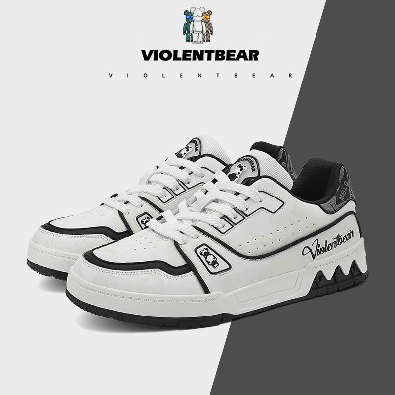 Violentbear/暴力熊时尚轻奢百搭潮流板鞋夏季透气情侣低帮休闲鞋