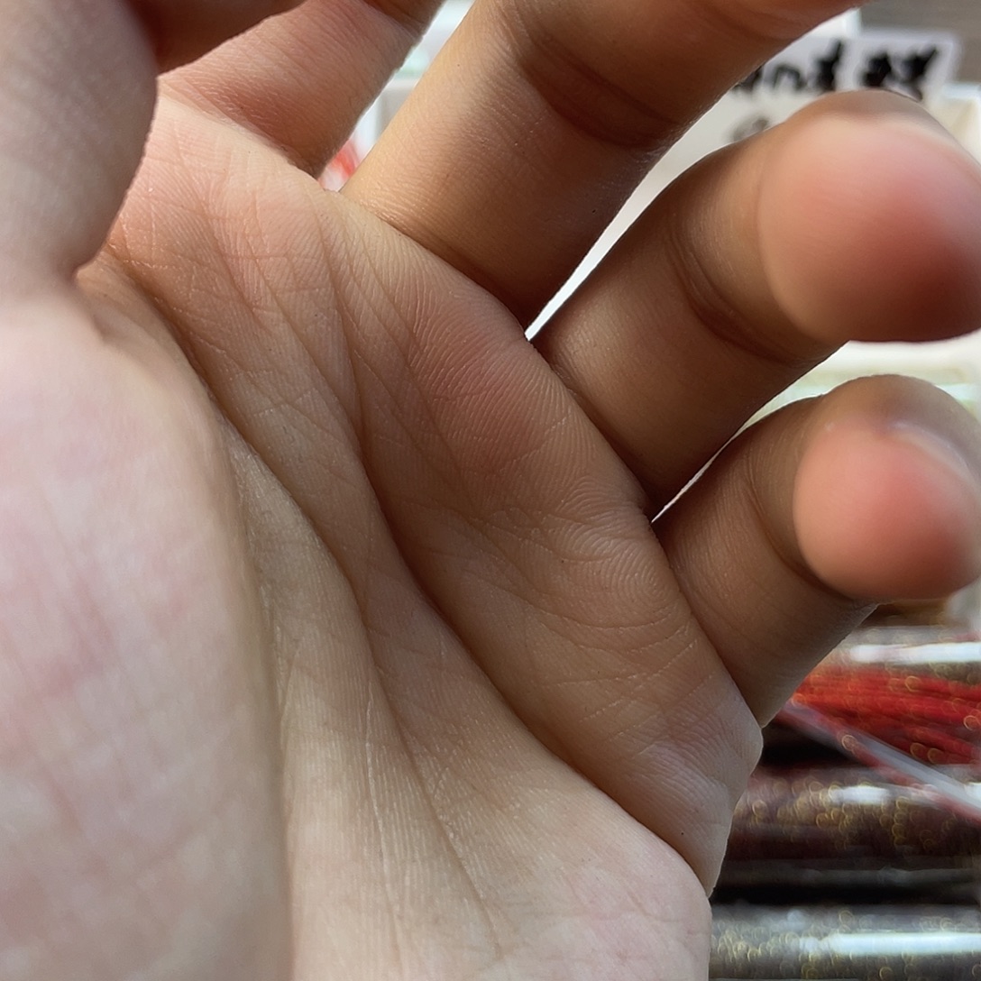 用***4聚酯纤维1.0mm段染手搓棉-5色