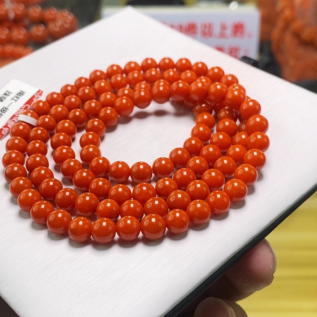 南红玛瑙未镶嵌手链