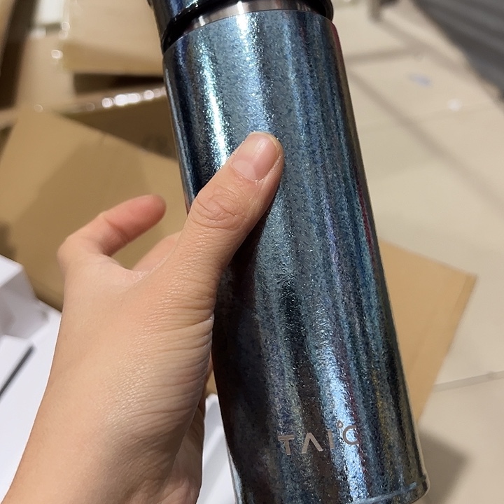 太可纯钛保温杯400400400蓝色豹纹背