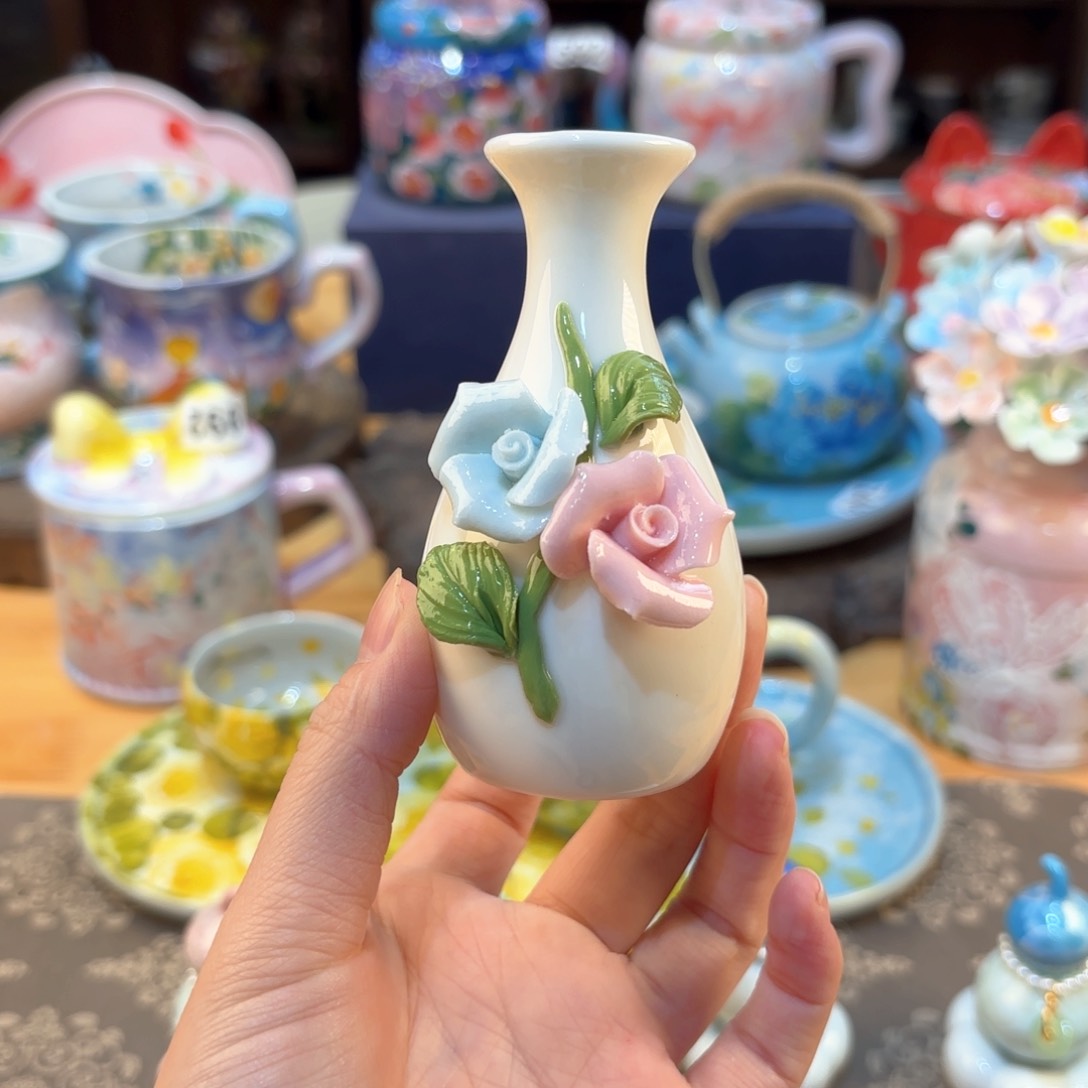 景德镇手绘高温釉下彩陶瓷茶具