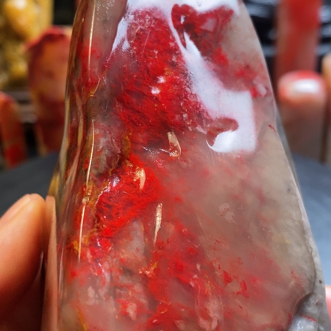 昌化鸡血石栗*大原石