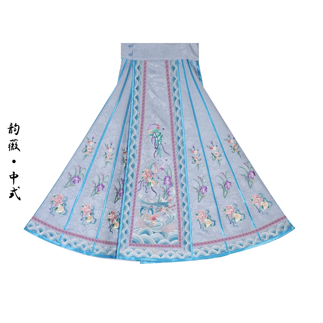 【海洋系列水母】原创中式重工刺绣小清新时尚梦幻马面裙25011098