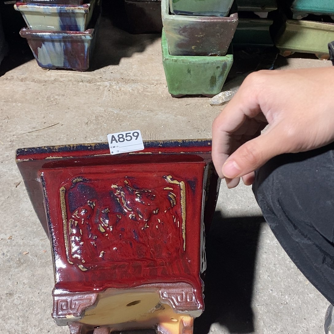 发***哥紫砂彩名窑龙窑柴烧盆859。   xc