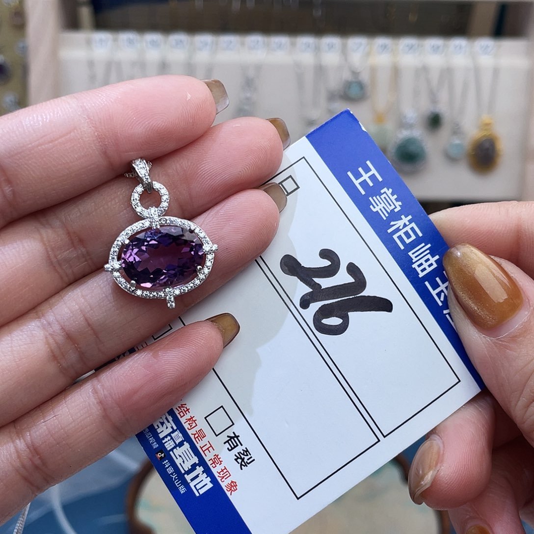 戒指水晶银S925镶嵌