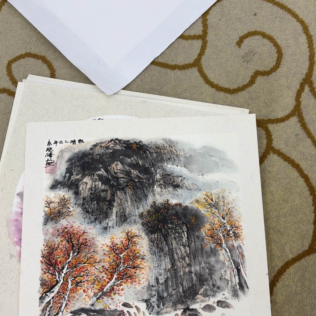 国画郭晓峰斗方李欣主播