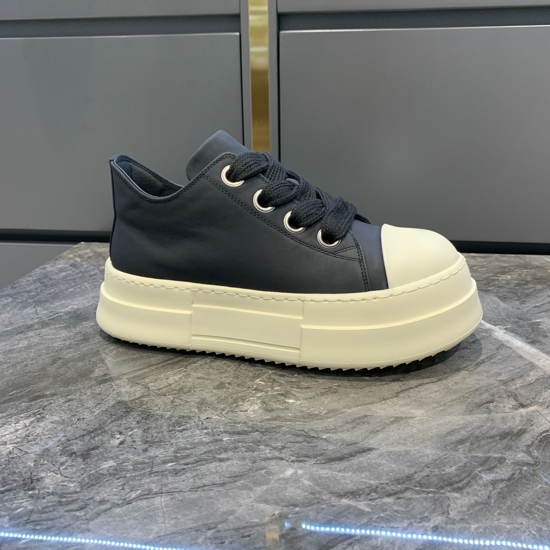 BAIDAFEINI新款男鞋厚底休闲鞋小白鞋牛皮素面M837-3