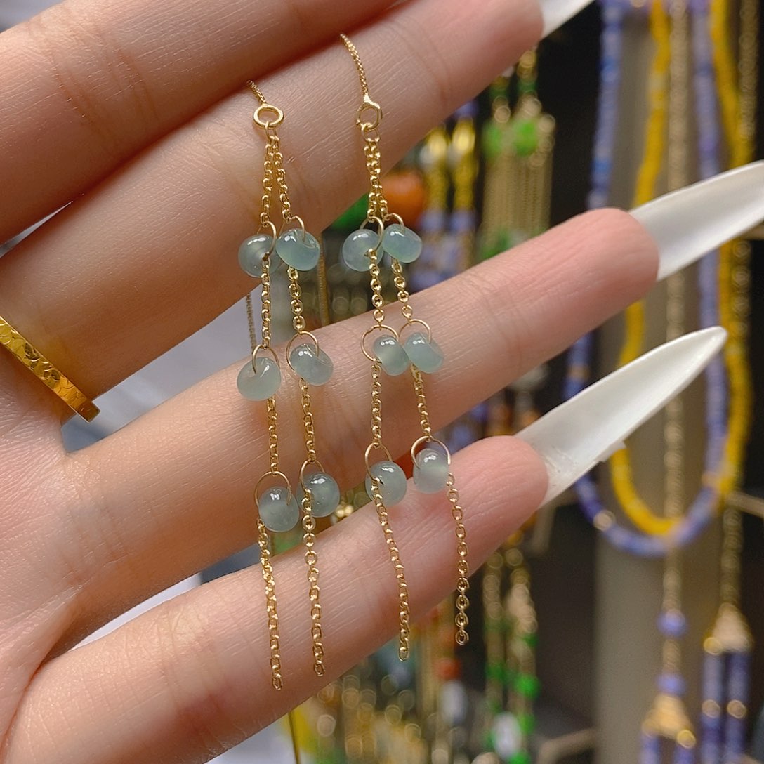 翡翠合金耳饰翡翠