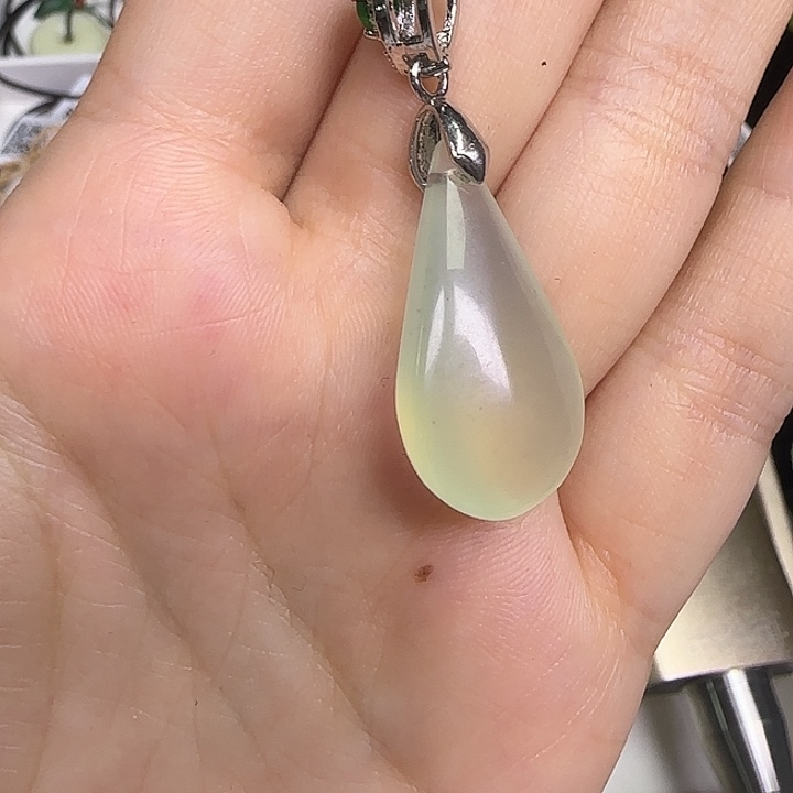 蛇纹石玉合金手链