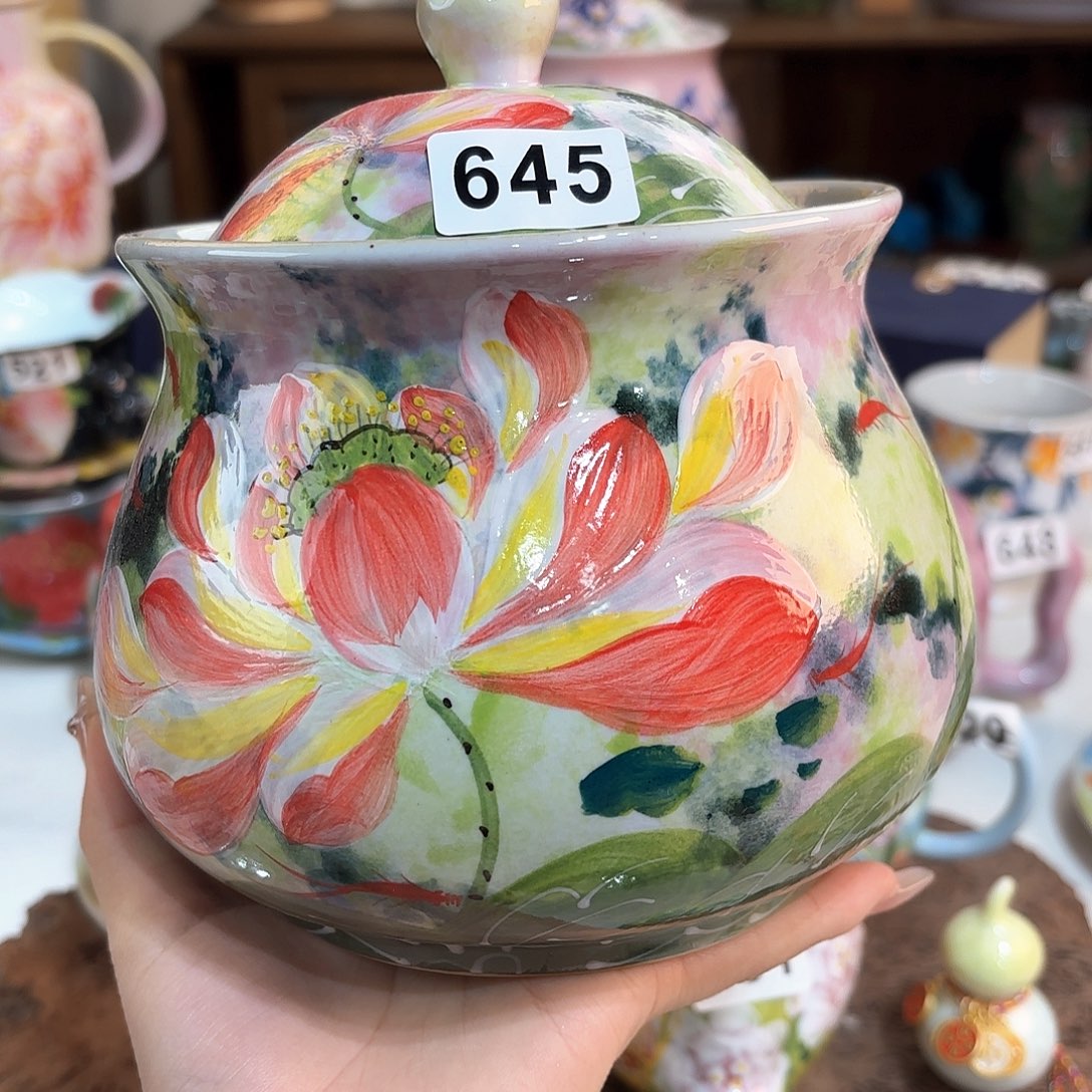 景德镇手绘高温釉下彩陶瓷茶具