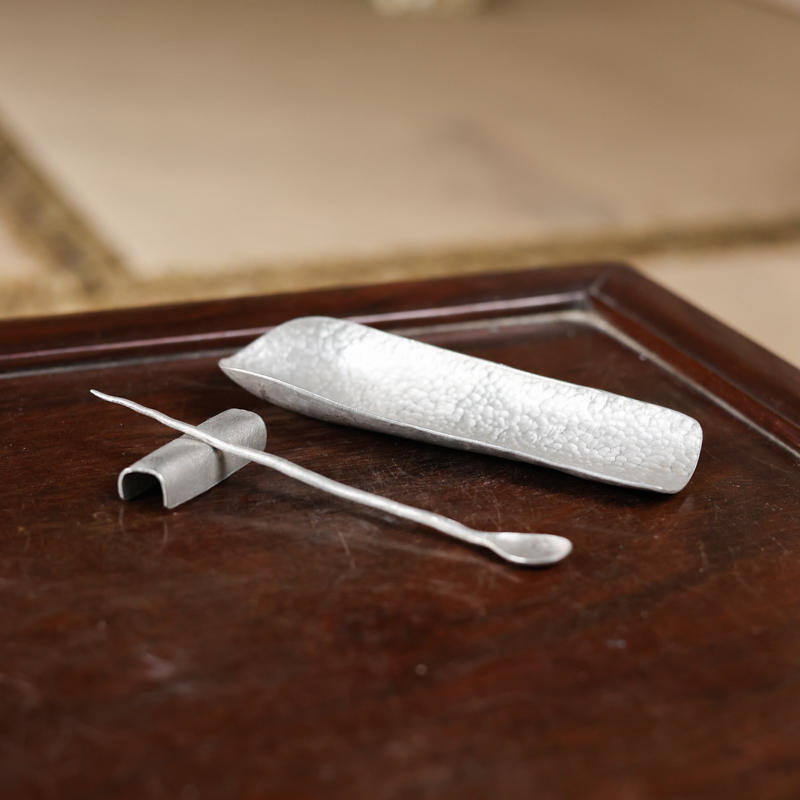 【老王】锤纹锡茶则（尺寸16.3*0.6）（Q4923）