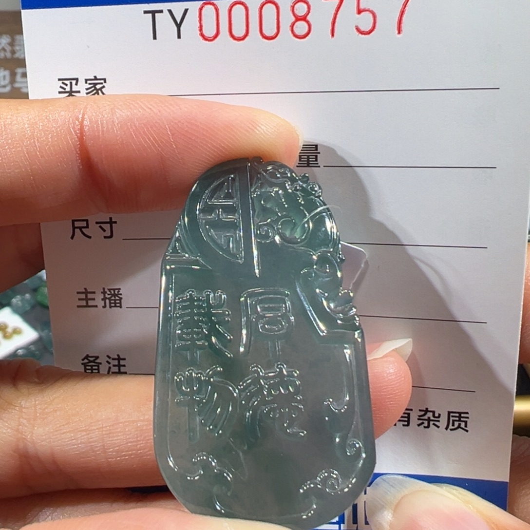 翡翠未镶嵌颈饰8757