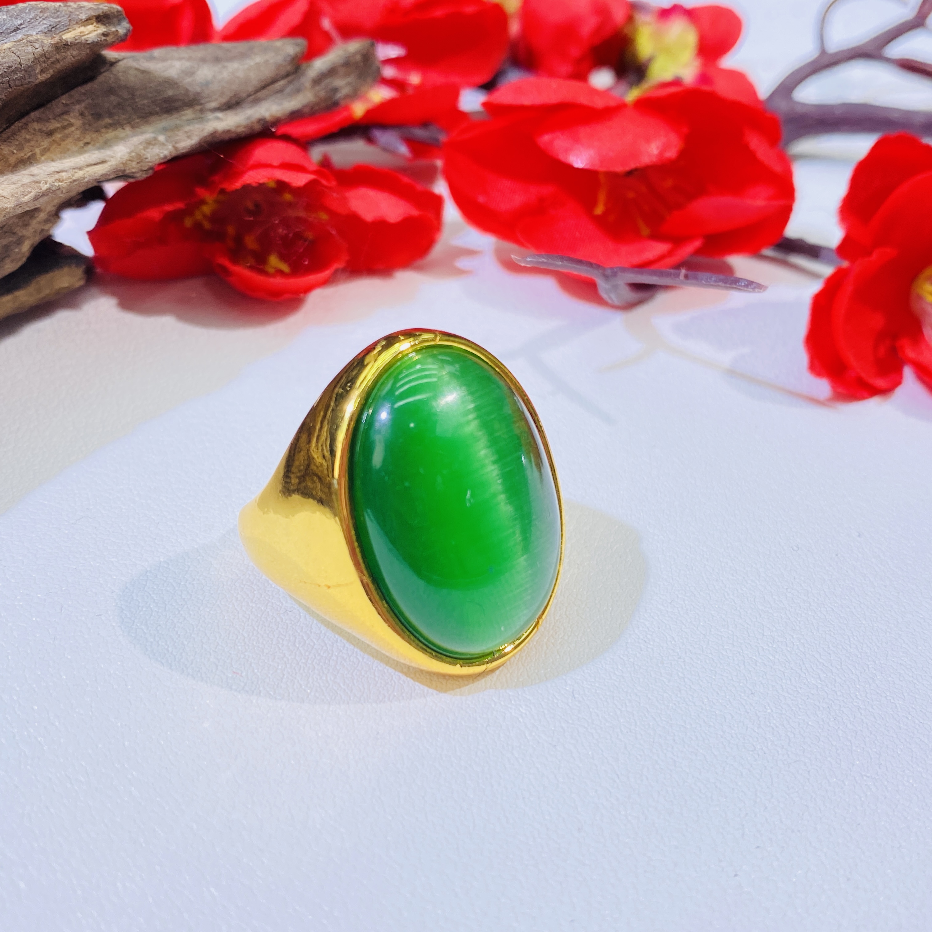 【萝卜珠宝】S050 云南珠宝绿宝石戒指 多样性发其一