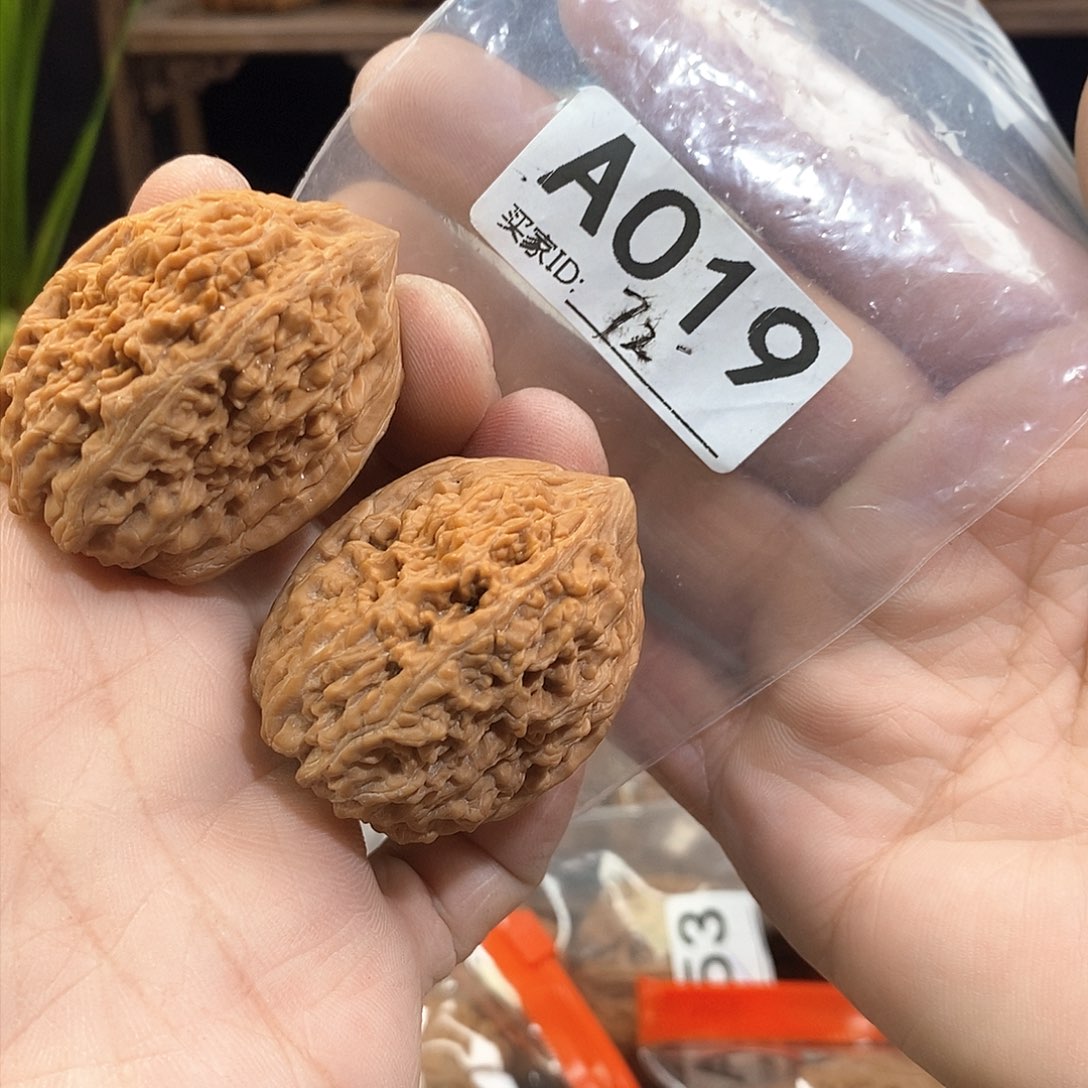 桃核把件蒜头。      35尺边