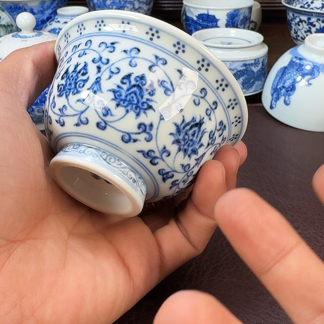 瓷片大****山现代景德镇陶瓷手绘茶具