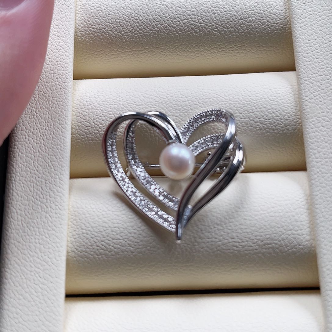 海水珍珠胸饰银S925镶嵌