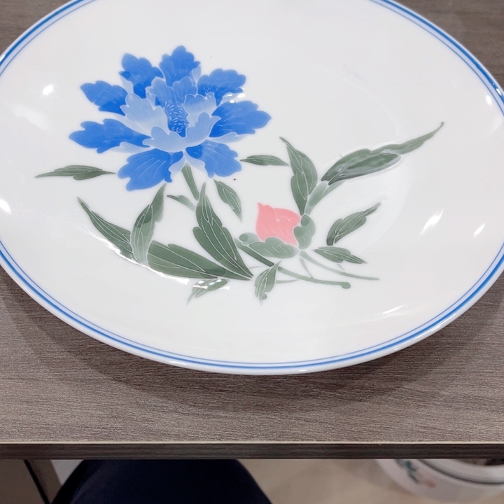 碟釉下五彩的瓷器和瓷器