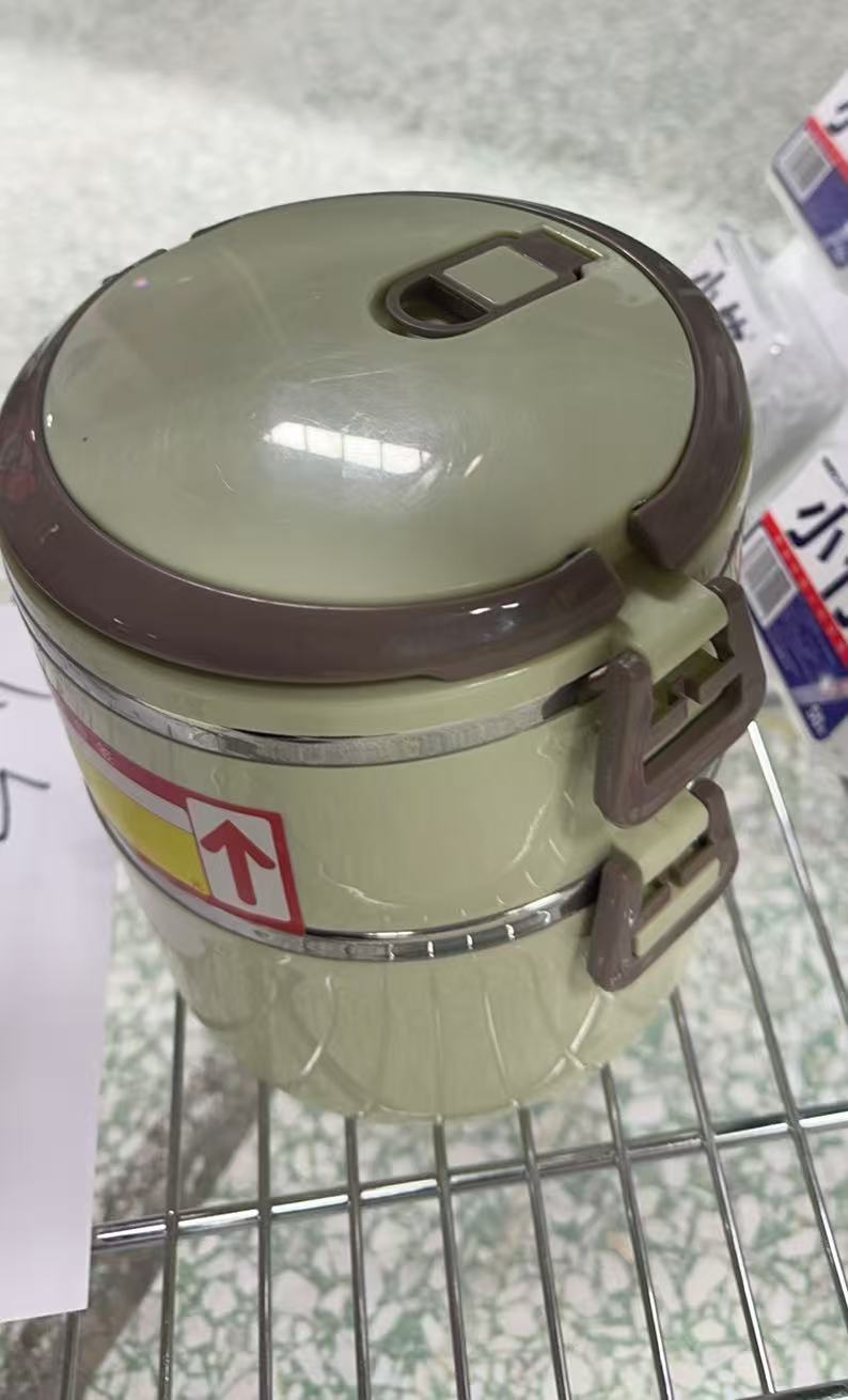 中国风便携保温家用便当盒个注水隔味饭盒辅食双层