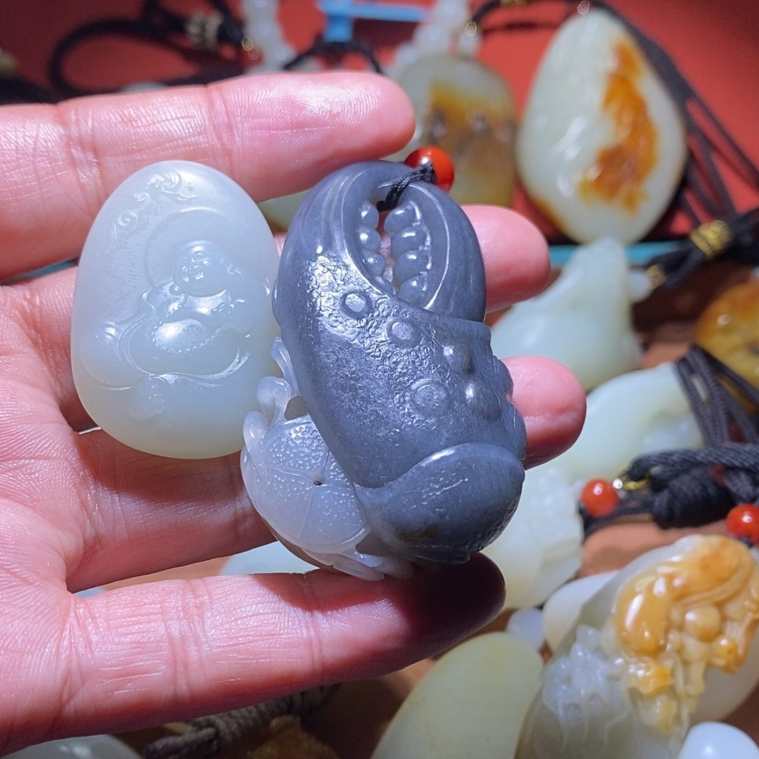 未镶嵌和田玉挂件海***?