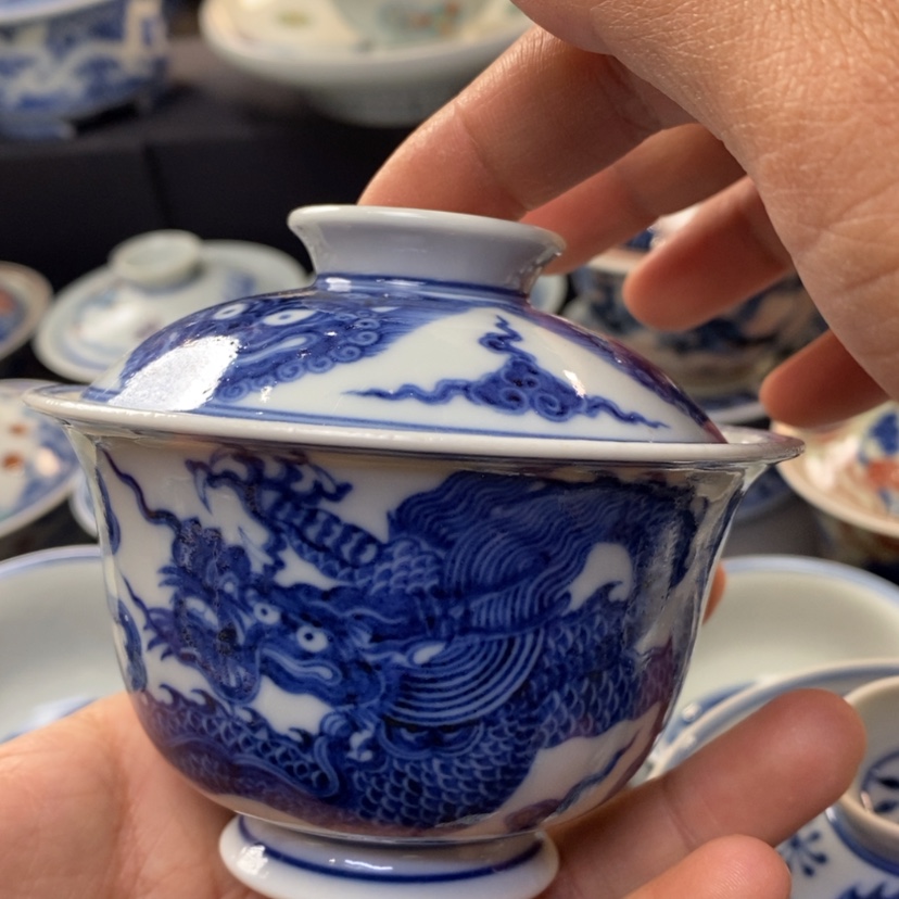 【闪购商品】景德镇青花瓷盖碗