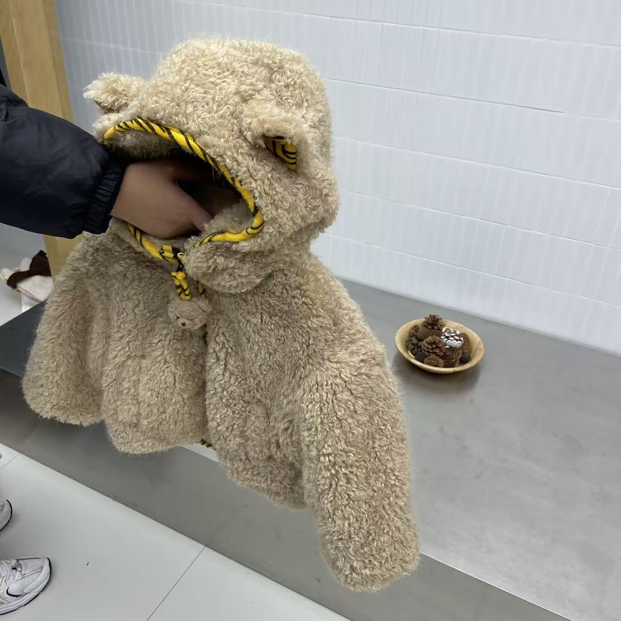 teddyking毛毛外套 TXB25940 中小童 韩版 新款 卡通毛毛衣