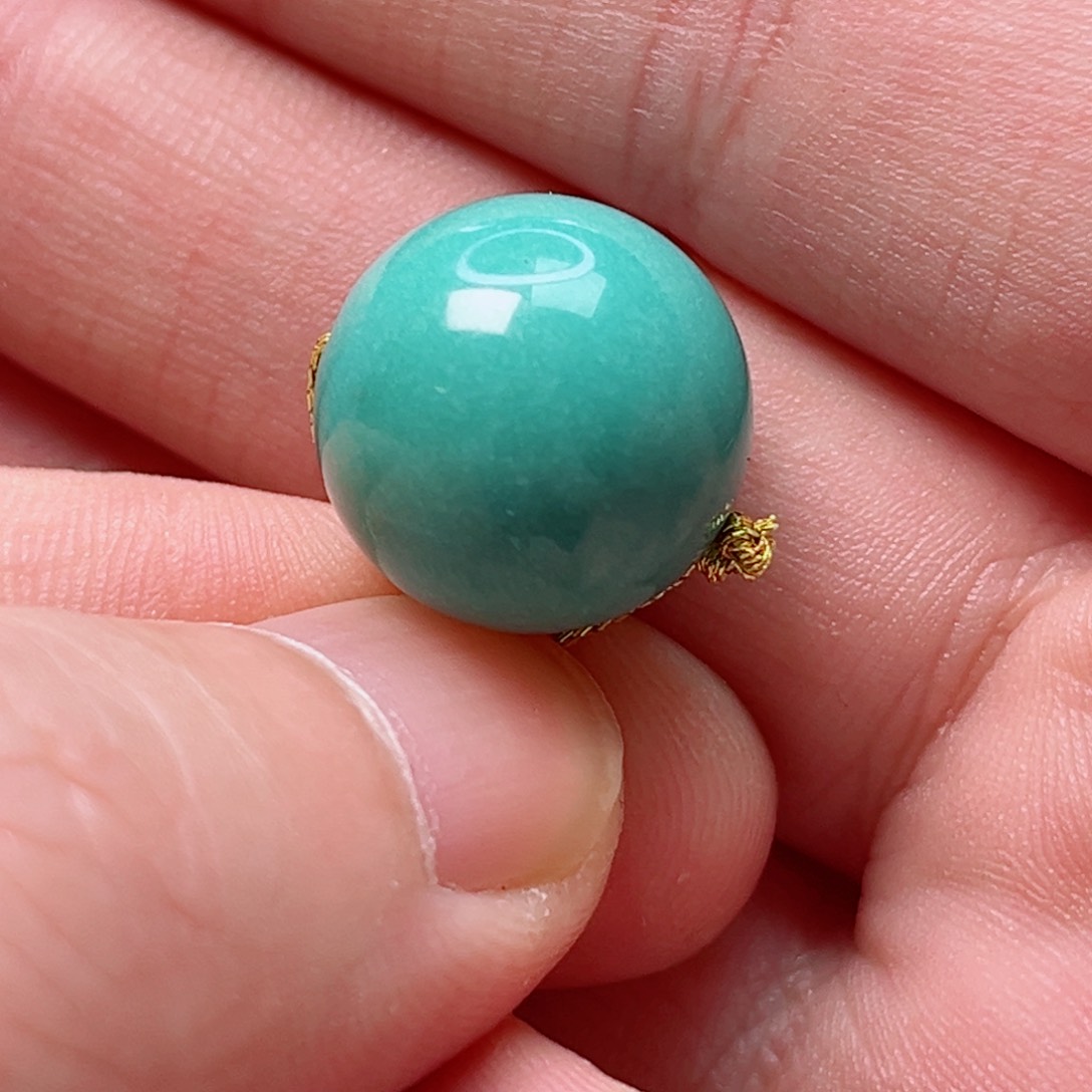 绿松石15.4圆珠未镶嵌